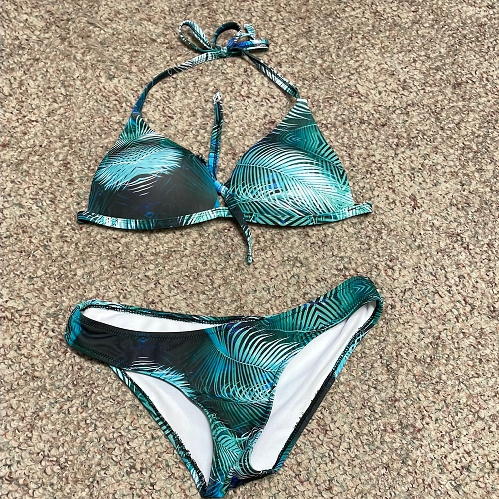 Tropical Print Bikini Set